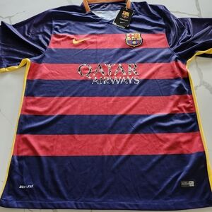 Nike Barcelona Striped Jersey - Red and Blue